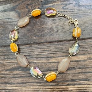 Orange and Gold Gemstone Necklace